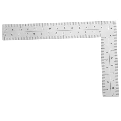 LIFKICH ステンレス製字型木工方尺 直角定規 安定ベース付き 耐摩耗 建築 木工 教室用測定ツール