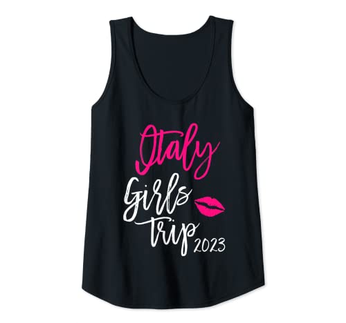 Mujer Italia Girls Trip 2023 Vacation Matching Group Set de fin de semana Camiseta sin Mangas