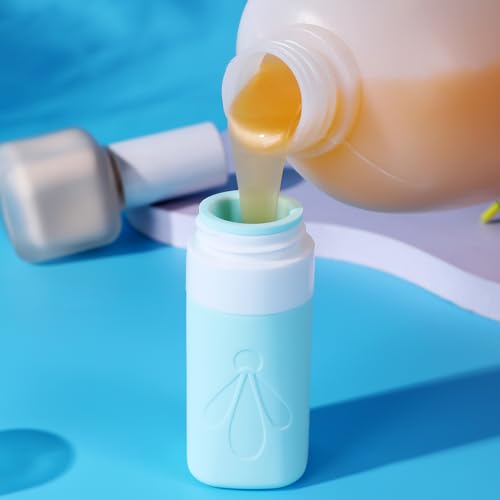 INSFIT Travel Bottles for Toiletries, TSA Approved 2oz Travel Size Containers, BPA Free Leak Proof Squeezable Silicone Tubes for Shampoo Conditioner Lotion Soap with Labels