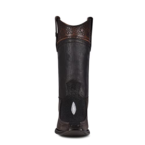 Cuadra Men's Cowboy boot in Genuine Stingray Leather Black3