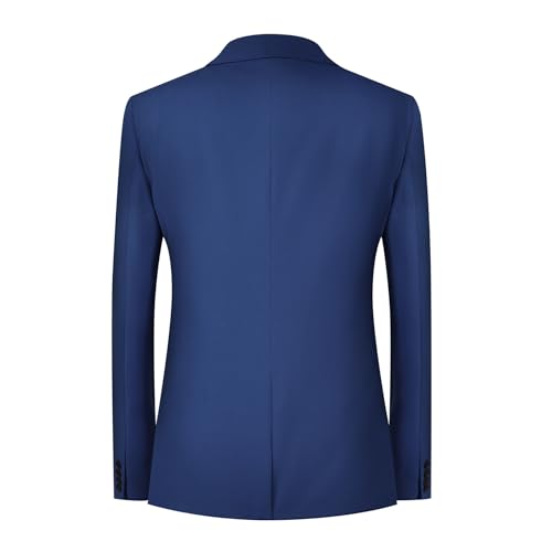 Allthemen Mens 3 Piece Stretch Business Suits 2 Button Classic Suit Blazer Waistcoat Trousers - Image 3