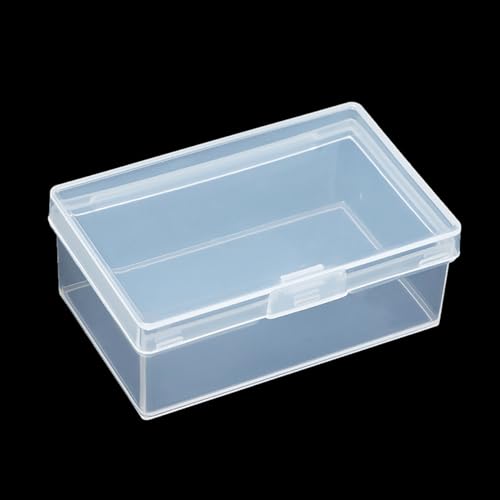 Image of 12 Pcs Rectangle Clear Plastic Box Containers (2.99 x 1.85 x1.81 inch) - Small Bead Organizer for Jewelry Findings and Art Supplies