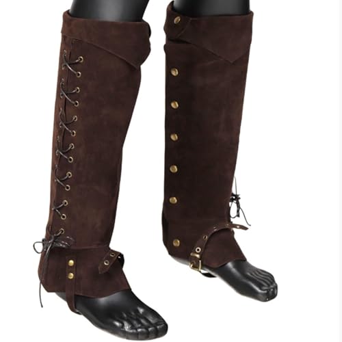 Couvre-jambes style steampunk marron pour costume de pirate médiéval