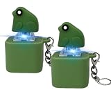 2 Stück Frösche Quaken Schlüsselanhänger, Wiederaufladbares Lustig Frosch Schlüsselanhänger mit Lichtern und Geräuschen, Frosch Deko,Lustige Fidget Toy Stressabbau Antistress Spielzeug Erwachsene