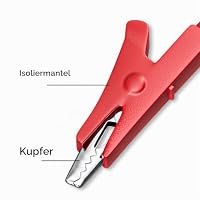 Cleqee Krokodilklemmen 38mm mit isoliertem Mantel, 20 Stück – Ansicht 3