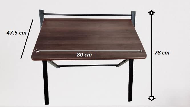 Image of Engineered Wood Foldable Study Desk Folding Work from Home, Laptop Table,Computer Desk & Workstation (PZ-B5D) Brown