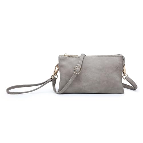 Image of JEN & CO. Riley Crossbody Bags for Women Vegan Leather Wristlet Clutch Wallet Purses Handbags with 2 Straps