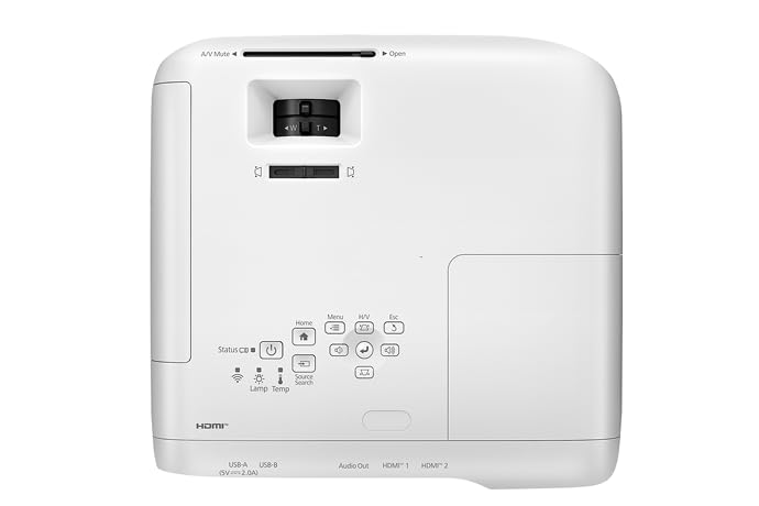 Image of Eps0n EB-FH54-4100 Lumens Full HD 3LCD Home Theatre Projector (White & Black)