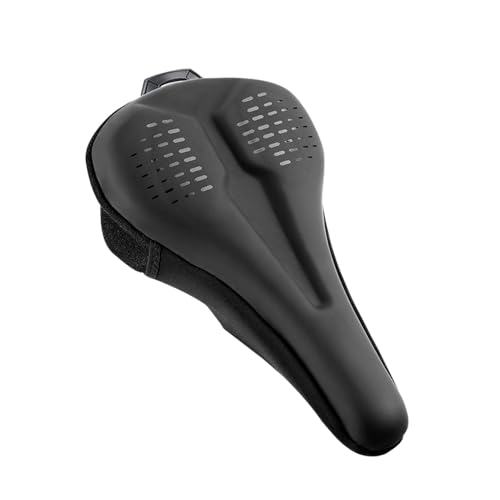 Coussin de selle pour vélo de route rembourré anti-choc et selle VTT ergonomique en cuir PU