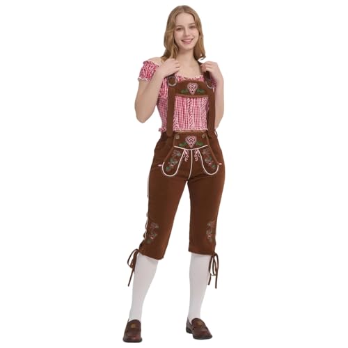 Mono de festival de cerveza para mujer tipo conjunto informal y tradicional con diseño gráfico
