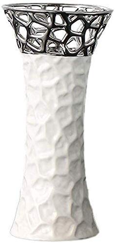 asdchZen Vase Ceramic Hollow Fake Flower Plant Flower Hydroponic Gift,Medium,Large