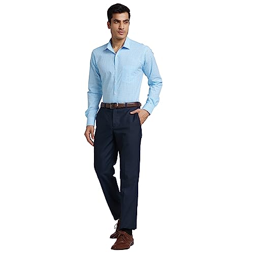 Image of Park Avenue Men Cotton Checkered Slim Fit Shirt