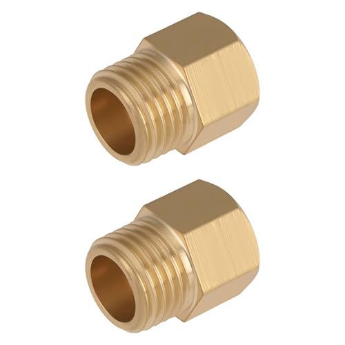 Briny River - Briny River 2 Pièces Adaptateur en Laiton Femelle M12 X 1 Mm Vers Mâle BSP 1/4 pour Raccord de Conduite d'eau d'équipement Pneumatique