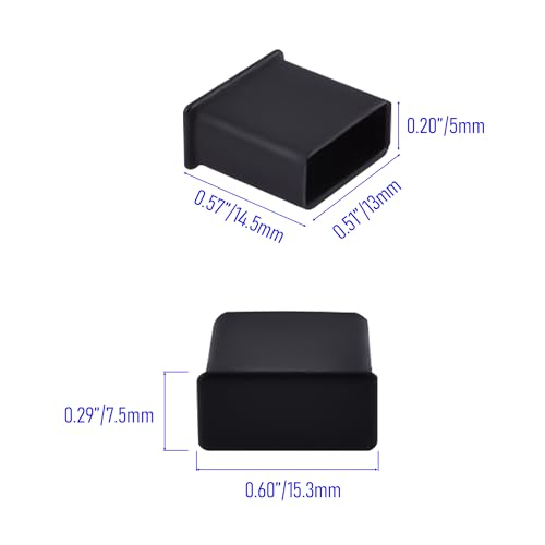 Image of 5 PCS USB2.0 Port Anti-dust Plugs, PE Covers Caps Stoppers, Port Protector for PC Computer Laptop Router Network Hub or Other Standard USB 2.0, 0.51 x 0.2 (LxW)