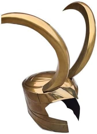 Armor Medieval Loki Horned Helmet, Thor Ragnarok Crown Mask, Medieval Steel Prop, Halloween Cosplay Costume, Gold