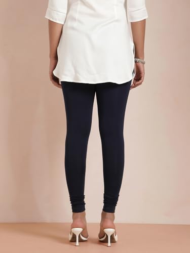 Image of TWIN BIRDS Tailored Cut and Classic Fit Super Stretchable Elastane Fabric Churidar Leggings for Women