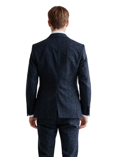 Mens Tuxedo 3 Pieces Slim Fit Suit Blazer Jacquard Shawl Lapel Vest Pants Wedding Party Prom Banquet Performance4