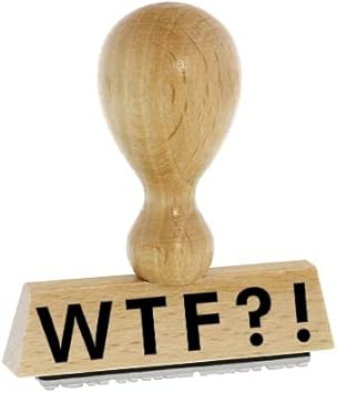 Lagerstempel/Lagertext – WTF - von Kaufhaus2010 Buchenholzstempel – Lagertextstempel zur Kennzeichnung von Rechnungen und anderen Dokumenten 4 cm lang