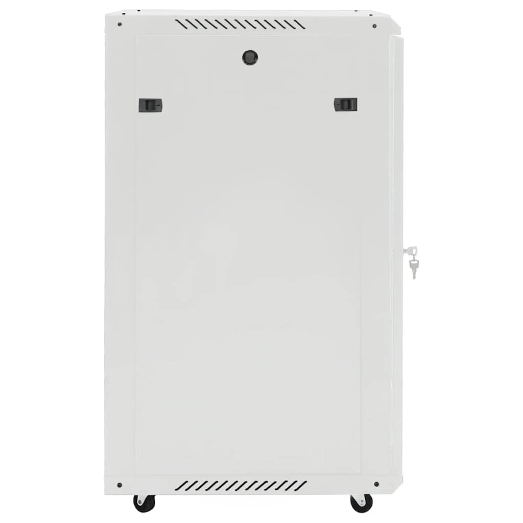 vidaXL Armadietto di Rete 18U con Ruote 19" IP20 60x60x100 cm, Armadio di Rete autoportante, Armadio Dati, Supporto di Rete