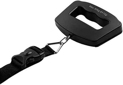 Digital Luggage Scale with Straps, Portable Electronic Hanging Baggage Scales, Travel Scales for Weighing Suitcases and Bags Holiday Tare Function 50 Kg/110lb