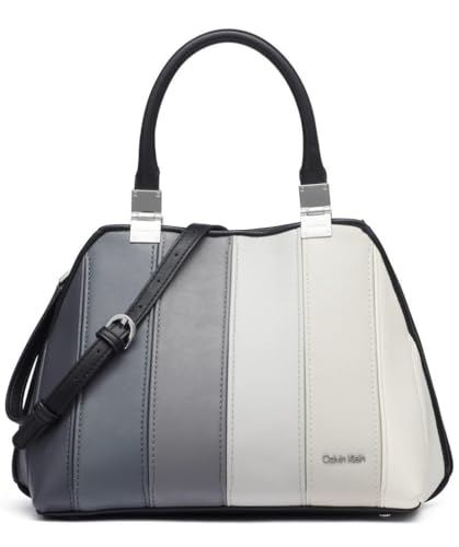 Image of Calvin Klein Women's Granite Geometric Satchel - 2 in 1, Vegan Leather, 2 Pockets