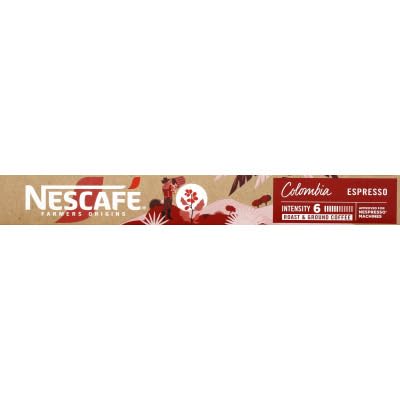 Café Capsules Compatibles Nespresso Colombia Espresso Intensit�é 6 Nescafe Farmers Origins La Boîte De 10 Capsules - vue 2