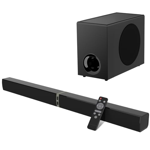 MZEIBO Sound Bar with Subwoofer,120W Soundbar for Smart...