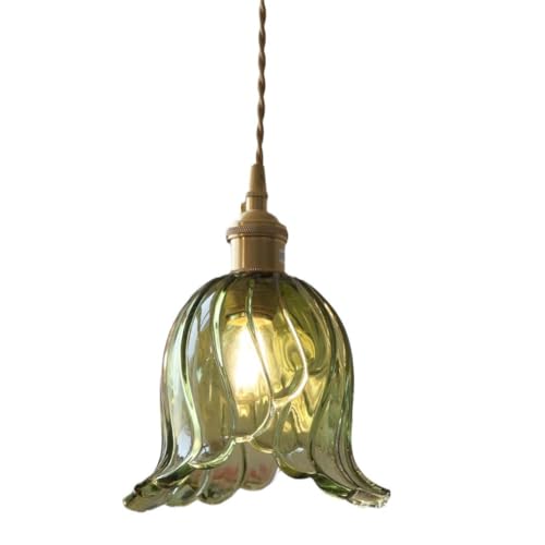 Amber Glass Pendant Lights Kitchen Island Nordic Modern Pendant Lighting Industrial Farmhouse Chandelier Clear Blown Glass Green Hanging Lamp For Bedroom Dining Room Bathroom Living Room