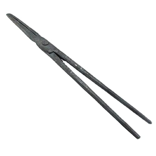 Tenaza de forja Tenaza de forja de boca puntiaguda 300mm de longitud Tenaza de forja para la fabricación de cuchillos de yunque Tenaza de forja se puede calentar Herrero Ingeniero
