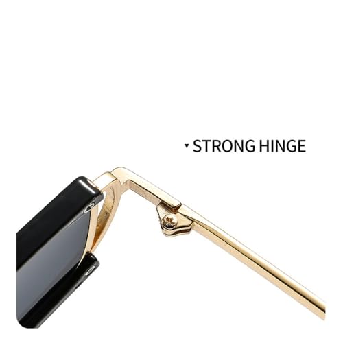 Lunettes de soleil vintage rectangle pour femmes et hommes