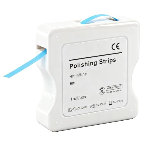 Zahn Schleifpapier, 6 m Feinsand Polierstreifen Für Zahnzwischenräume, Harz Dental Schleifpapier Rolle Für Präzises Polieren, Interdental Reinigung Gegen Zahnstein Und Plaque, Blau 4 mm