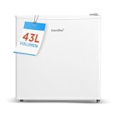 Comfee RCD50WH2(E) Mini Kühlschrank / 43L Kühlbox mit Eisfach/Kühlschrank Klein für Zimmer & Büro/Schnelle Kühlung in der Chiller Box/Temperaturregelung/Verstellbare Füße / 80 kWh/Jahr/Weiß
