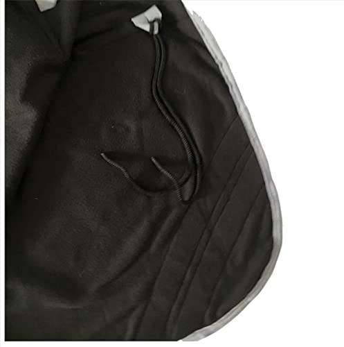 Image of Majestic Ally Anti Pill Fleece Horse Blanket /Sheet with Silver Braided Rope (Black, 70)