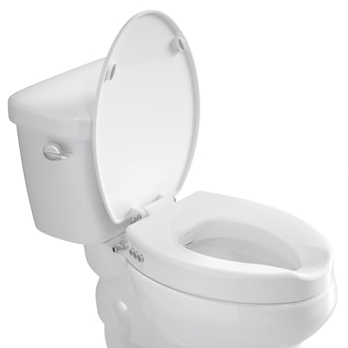 Raised Toilet Seat with Bidet Attachment (Elongated)