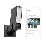 NETATMO Caméra de Surveillance Extérieure, Wi Fi 5 GHz, 2K HDR, Détection IA Personnes/Véhicules/Animaux, Projecteur LED 12 W, Sirène Intégrée 105 dB, Stockage Local, Sans abonnement, Noire, NOC 2 AMZ