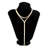 GIGB PBDK Gold Choker Necklace for Women,Chunky Statement Necklace Set,Long Layered Necklaces,Charm Drop Necklace,Fashion Gold Body Chain Jewelry Accessories (Gold1) #5