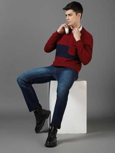Image of Urbano Fashion Men's Cotton Color Block Sweatshirt
