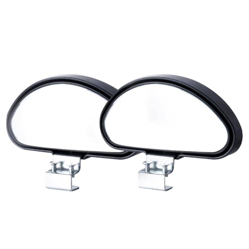 Biglumin 2pcs Espejo de Punto Ciego Espejo Retrovisor Exterior Coche retrovisor ajustable multiángulo Punto ciego,marcha atrás Compatible con camiones,SUV,furgonetas y escuelas de conducción