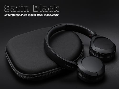 Image of Ginsco Case Compatible with JBL Tune 510BT /520BT /500BT /Junior 320, with Sony WH-CH520 /510, Ultra-Slim Hard Shell Headphone Case for On Ear Headphones (Satin Black)