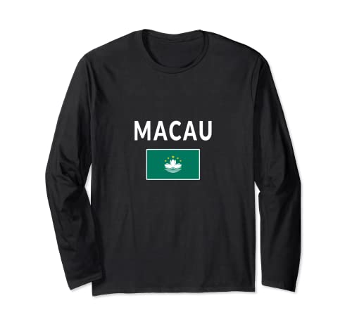 Macao T-shirt Macao Tee Bandera recuerdo Regalo Beijing Manga Larga