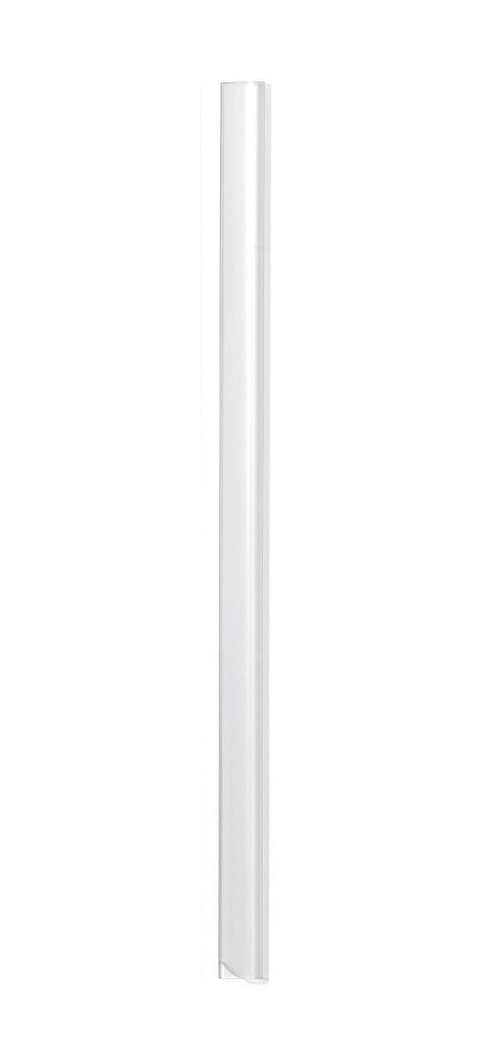 Durable A4 Spine Bar 6mm Transparent - Pack of 100 - Quick and Easy Binding for Unpunched Documents - Holds Up to 60 A4 Sheets