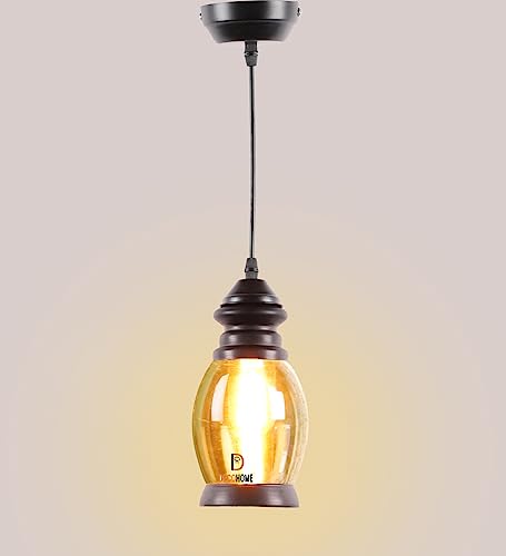 Image of DECOHOME Modern Hanging Ceiling Lamp Lights for Home & Decor | Premium Finish Pendant Light for Living Room, Bedroom & Dining Area | Stylish Indoor Lighting | Chandelier Lights (Vintage-Gold)