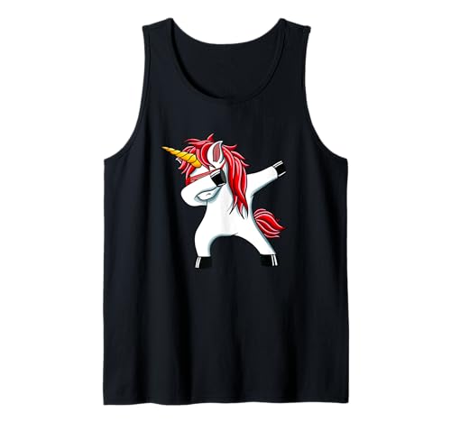 Funny Unicorn Dad Men Christmas Gifts Dad Dabbing Unicorn Camiseta sin Mangas