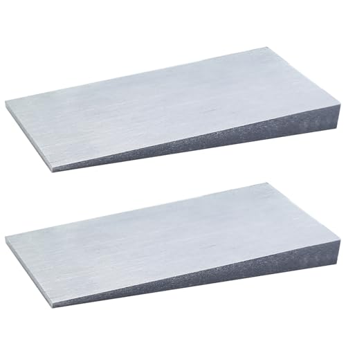 Image of 2 Pieces 4 inch x 2 inch Metal Shims Right Angle Wedges Triangle Wedges for Machine Equipment