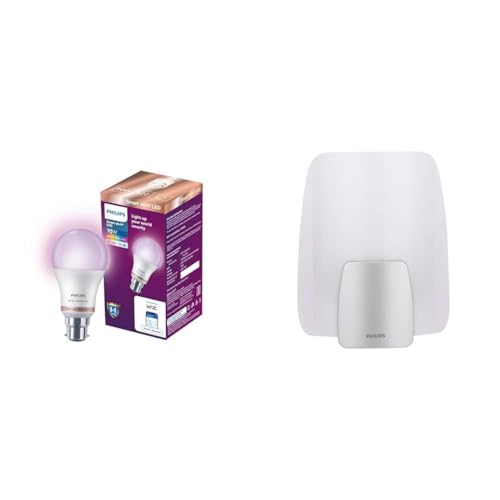 Image of Philips Smart Lighting | WiFi LED B22 (10W) + Comet Wall Lamp | 16M Colors | Alexa Compatible | App Control | Premium Construction | Modern Design