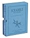 WS Game Company Scrabble for Juniors Vintage Bookshelf Edition: Linen Fabric-Wrapped Book Case — Educational Scrabble Jr. Board Game for Kids and Families (2-4 Players, Ages 5+)