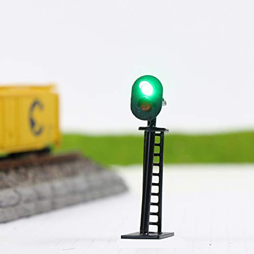 Miniatura 4 de Jtd05 5pcs Model Railway 2-Light Block Signal Green Red N Scale 4.7cm 12v Led New