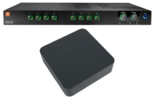 JBL CSMA 240 Commercial Amplifier and WiiM Pro Streamer Bundle for Restaurants and Small Venues Running 70V or 100V Speaker Lines