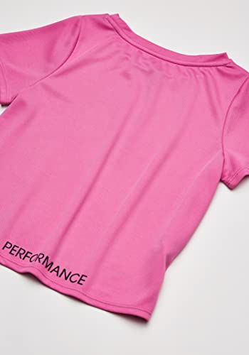 Image of Calvin Klein Girls Short Sleeve Performance T-Shirt, Crew-Neck Neckline & Logo Detailing