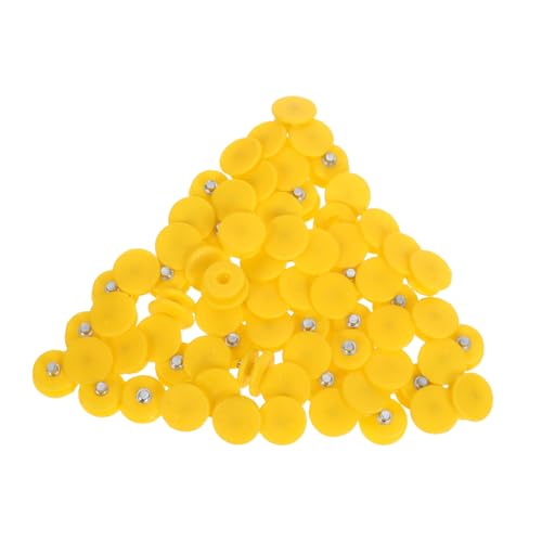 KICHOUSE 100Pcs Ice Cleat Spikes Safe Crampons for Outdoor Activities Slip Shoes Spikes for Hiking Walking Climbing Yellow Accessories for Winter Safety